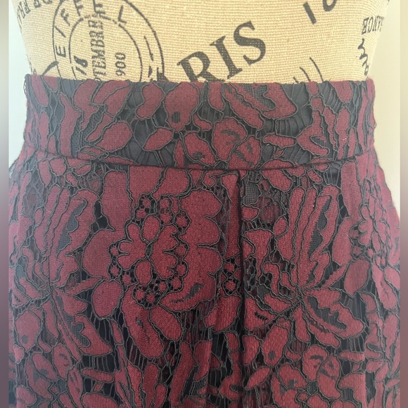 Blue and Red Laced Mini Skirt - Picture 2 of 6